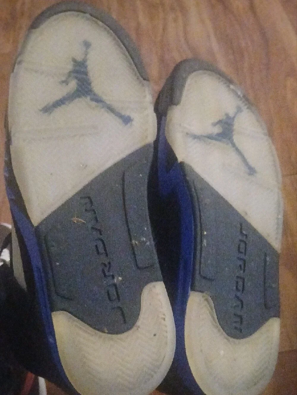 Jordan Black and Blue High-Top Sneakers